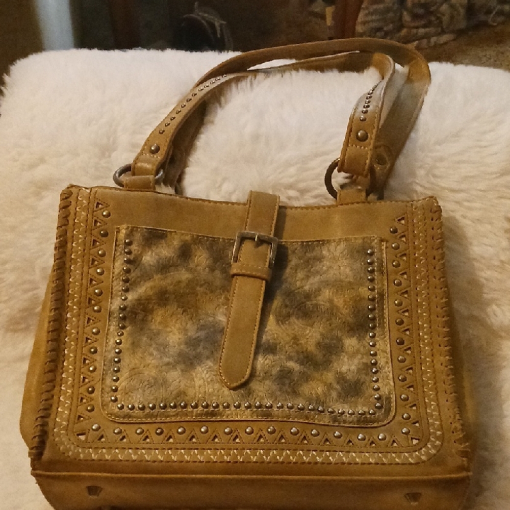 Montana WestStylish Tan and Brown Women's Bag